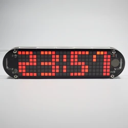 【Già saldato】 DS3231 orologio da tavolo ad alta precisione LED Dot Matrix Display creativo orologio Kit finito fai-da-te