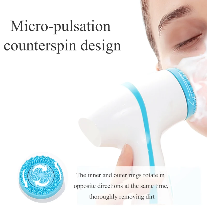 NEW Cleansing Brush Sonic Nu Face Rotating Cleansing Brush Galvanica Facial Spa System Can Deeply Clean and Remove Blackheads