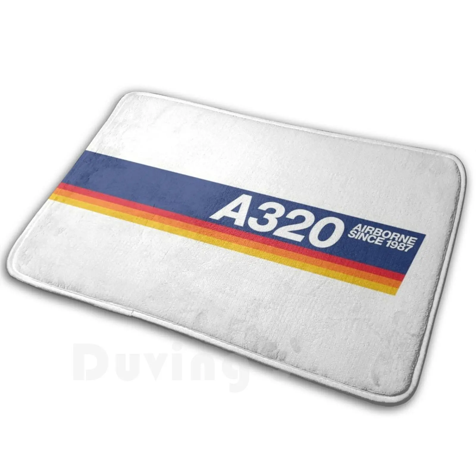 Vintage A320-Airborne Since 1987 Carpet Mat Rug Cushion Airbus A320 320 Airplane 1987 Plane Medium Range Jet Shorthaul