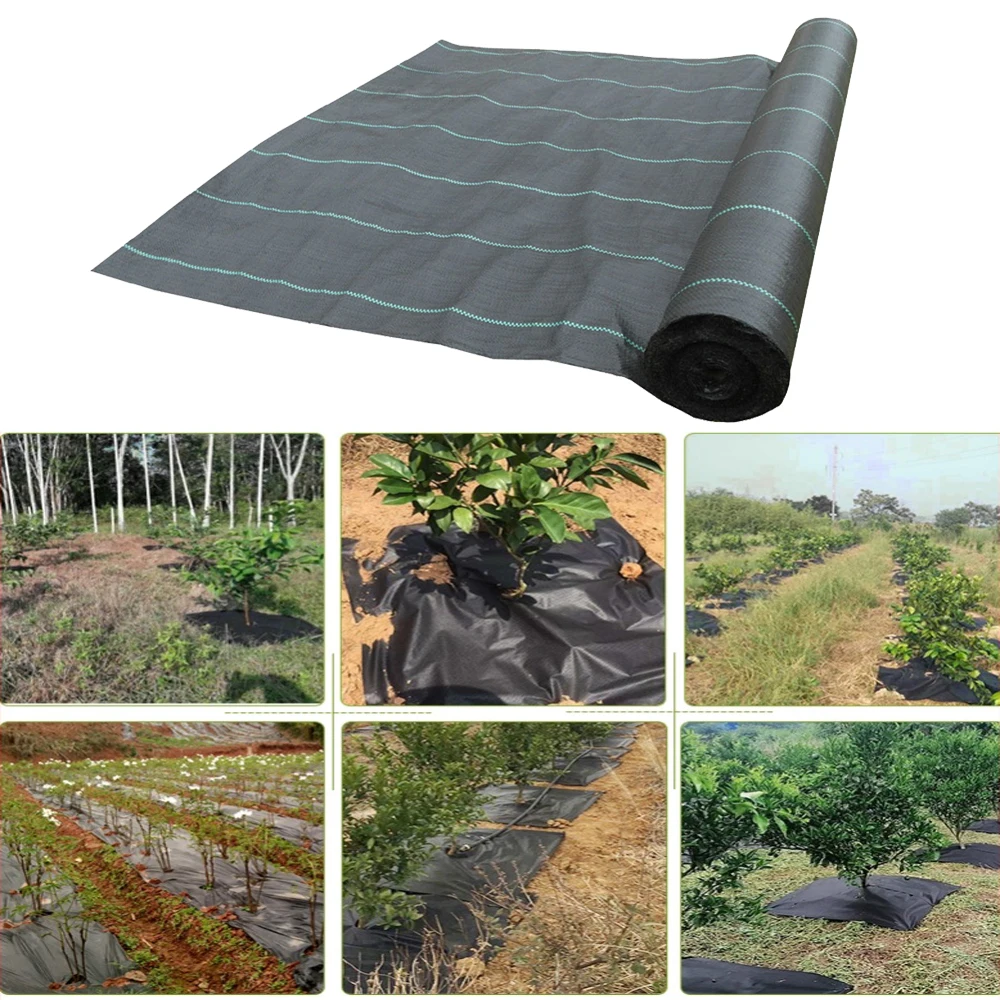 Agriculture Weed Barrier Landscape Fabric Ground Cover Garden Mat Plastic Plant Grow Care Cloth Black  PP