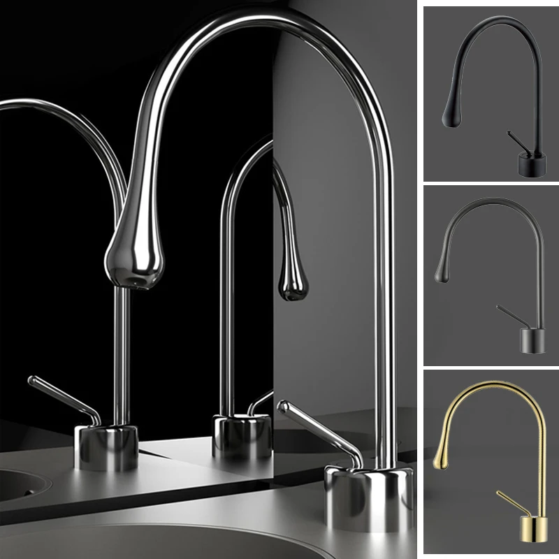 Bathroom Basin Faucet Designer Tap Shine Chrome Matt Black Gold Gun Metal Grey Hot and Cold Mixer Washroom Toilet