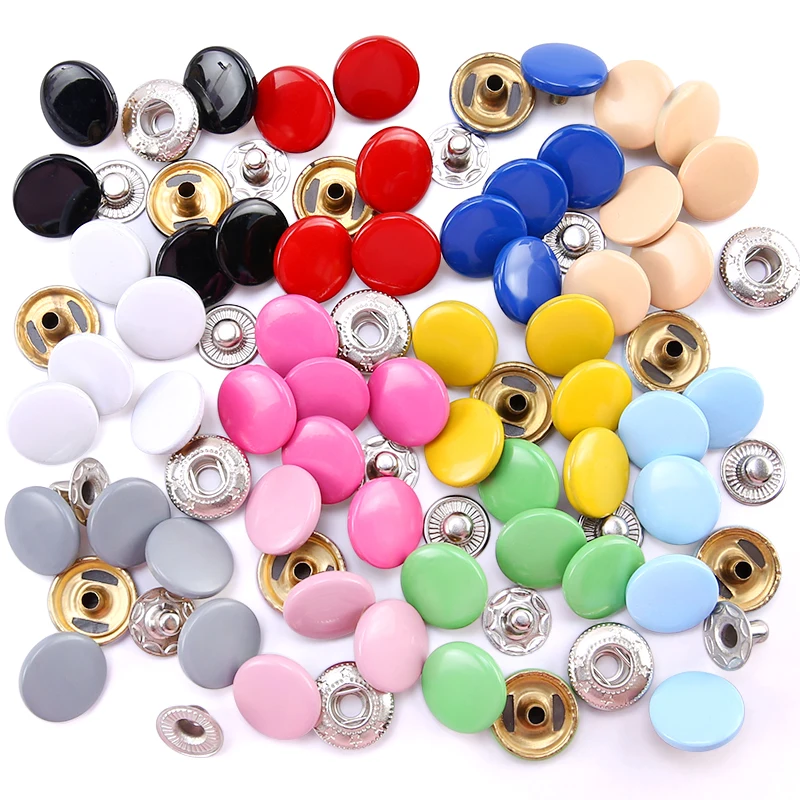 Leather Snap Buttons Fasteners Metal Snaps Press Studs Sewing Accessories Fabric Buttons For Clothes/Jackets/Jeans/Bags