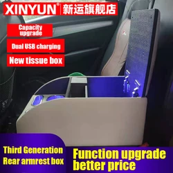 For Ford Raptor F-150 Ranger Dod.ge Syrah Rebels Toy.ota Tundra Pickup Truck Rear Armrest Box Rechargeable USB