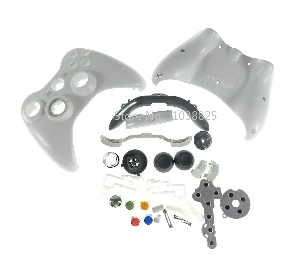 Full Set Shell Housing Cover Case with Buttons Kit for Xbox 360 Wired Controller Replacement