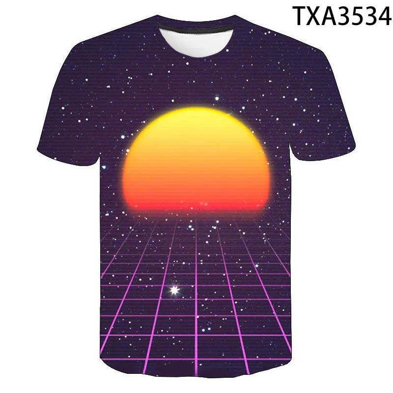 2020 New 3D Print T-Shirt Men Women Children Funy tshirt 80s RETRO VAPORWAVE RETROWAVE SYNTHWAVE Music Hip Hop Tops Tee