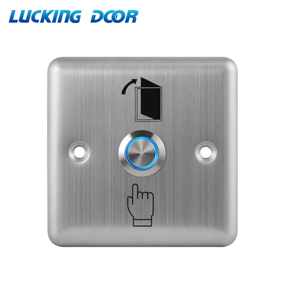 

Stainless Steel Door Exit Button Push Switch Door Sensor Opener Release Access Control Exit Switch Button With light Gate Entry