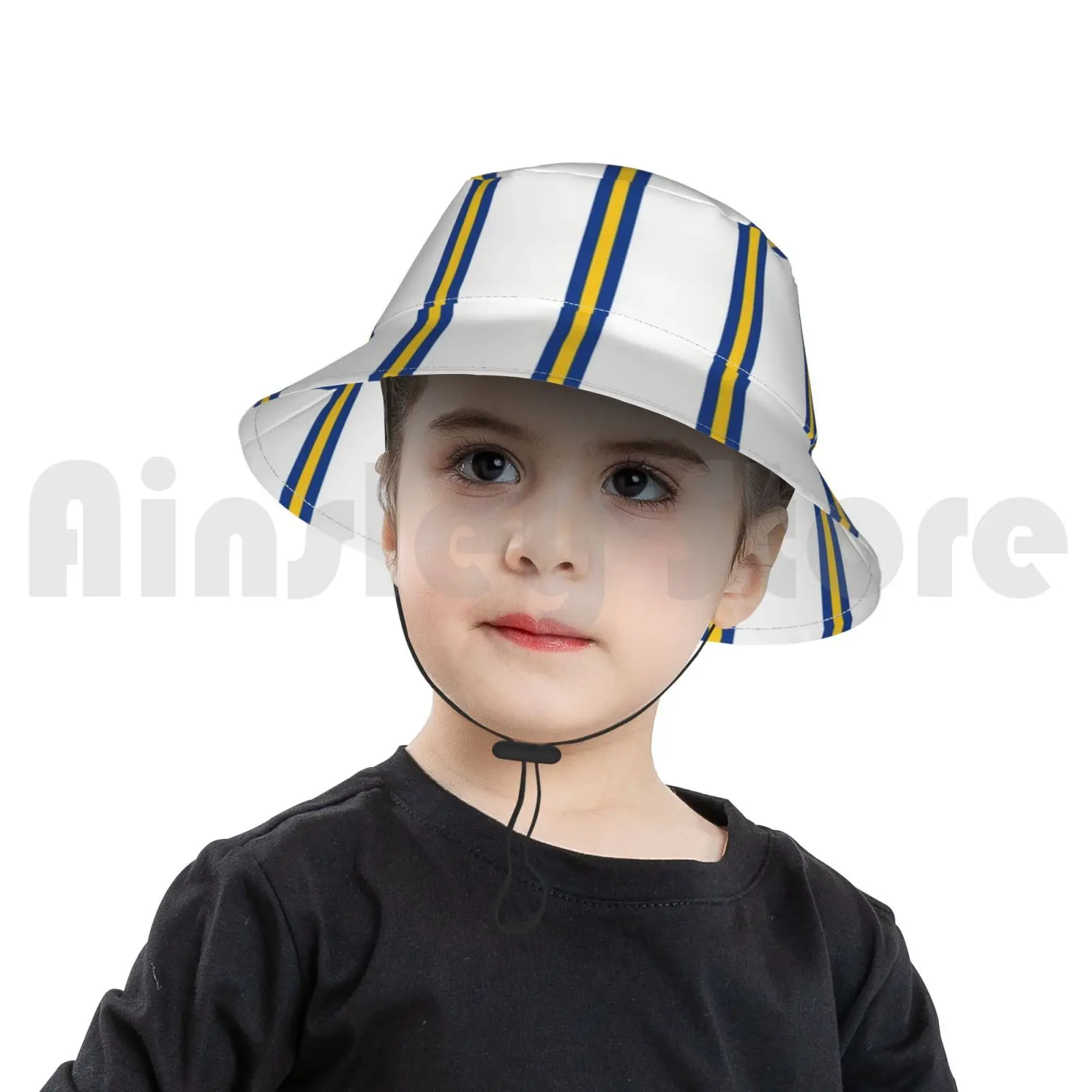 Leeds Stripes Sun Hat Foldable UV Protection Leeds United Football Team Club English Epl Premier Fan Fans Stripes