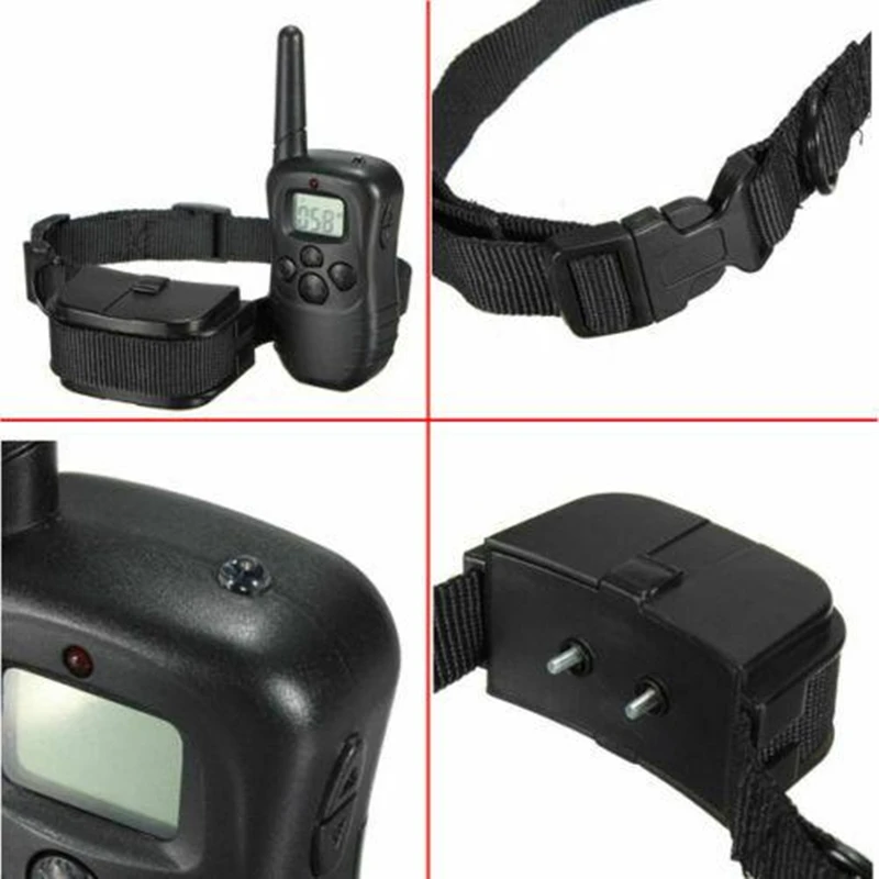 998D-1 300M Pet Dog Anti Bark Training Collar with LCD Display Shock Control Waterproof Stop Barking Dog Training Equipment