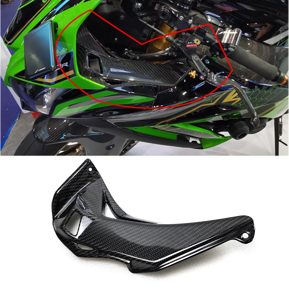 

Real Carbon Fiber Fairing Inner Panel Dash Panel Side Covers for Kawasaki ZX10R ZX-10R ZX 10R 2016-2021