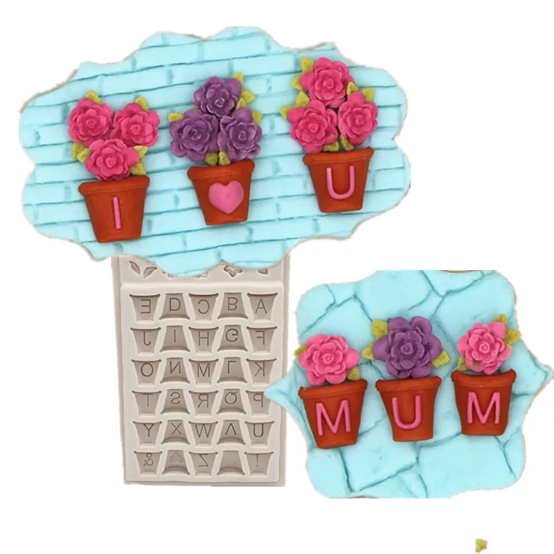 Luyou Luyou DIY 1 pcs Capital/Letter silicone mold fondant mold cake decorating tools chocolate gumpaste mold FM1344