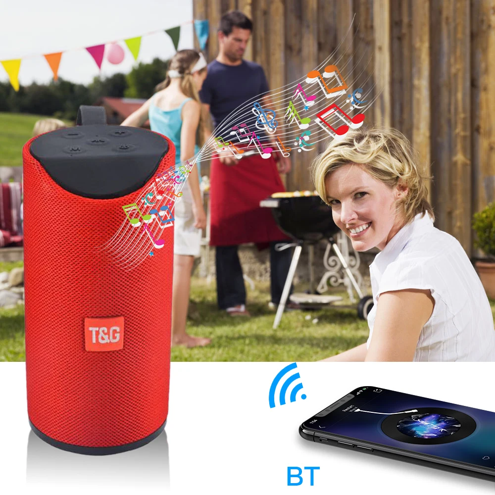 Hopestar TG113 10W Outdoor Portable Column Wireless Bluetooth-compatible Speaker USB TF FM Music Stereo Subwoofer For PC MP