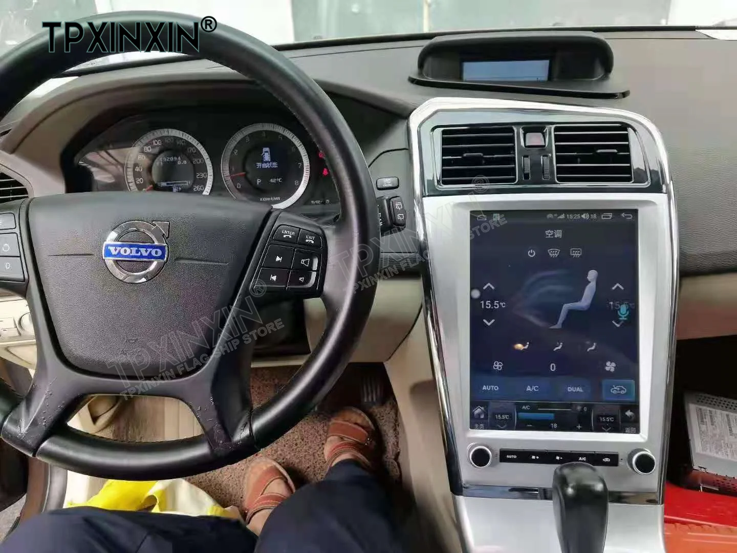 Schermo stile Tesla da 12,1 pollici per navigazione GPS per autoradio Volvo XC60 2009-2017, unità Android testata lettore multimediale, Carplay