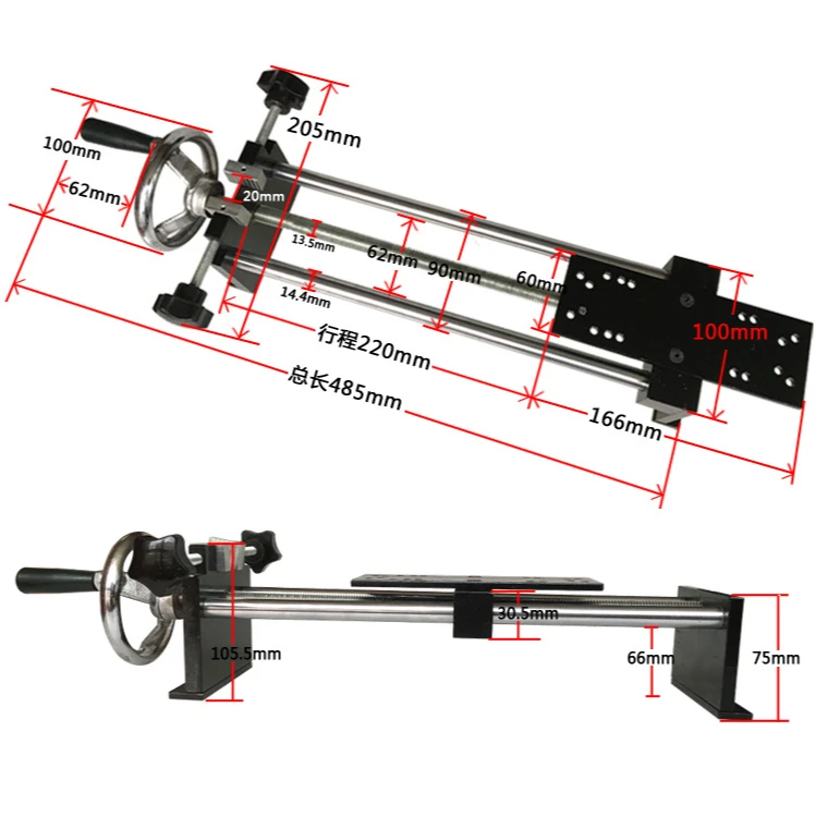 Hand-Cranked Horizontal Force Gauge Test Stand Push-Pull Force Meter HLA Spiral Rack 500N/50KG Y