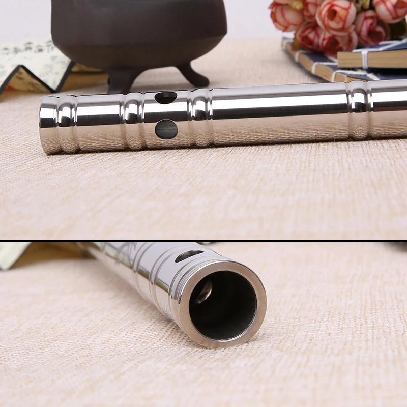 Professional Titanium Tube Deizei Flute CDEFG Key 6 Holes Chinese Metal Classic Woodwind, musical Instruments Dizi flute