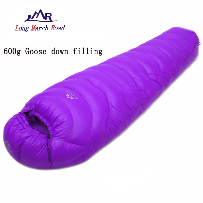 LMR 600G White Goose Down Filling Ultralight Waterproof Wear Anti-Scratch Camping Splicing Mummy Sleeping Bag Saco De Dormir