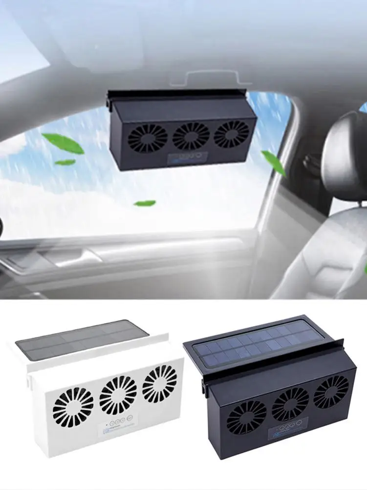 2 colori 6a generazione alimentatore dual-mode per auto ventola di scarico USB ad energia solare ventola di ventilazione automatica dispositivo di raffreddamento delle branchie dell'auto