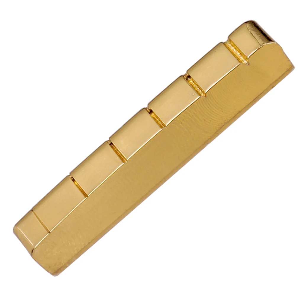 1Pcs 6 String Pre-slotted Brass Nut Bridge Nut 42mm for LP EPI Electric Guitar Replacement Parts Guitar Accessories