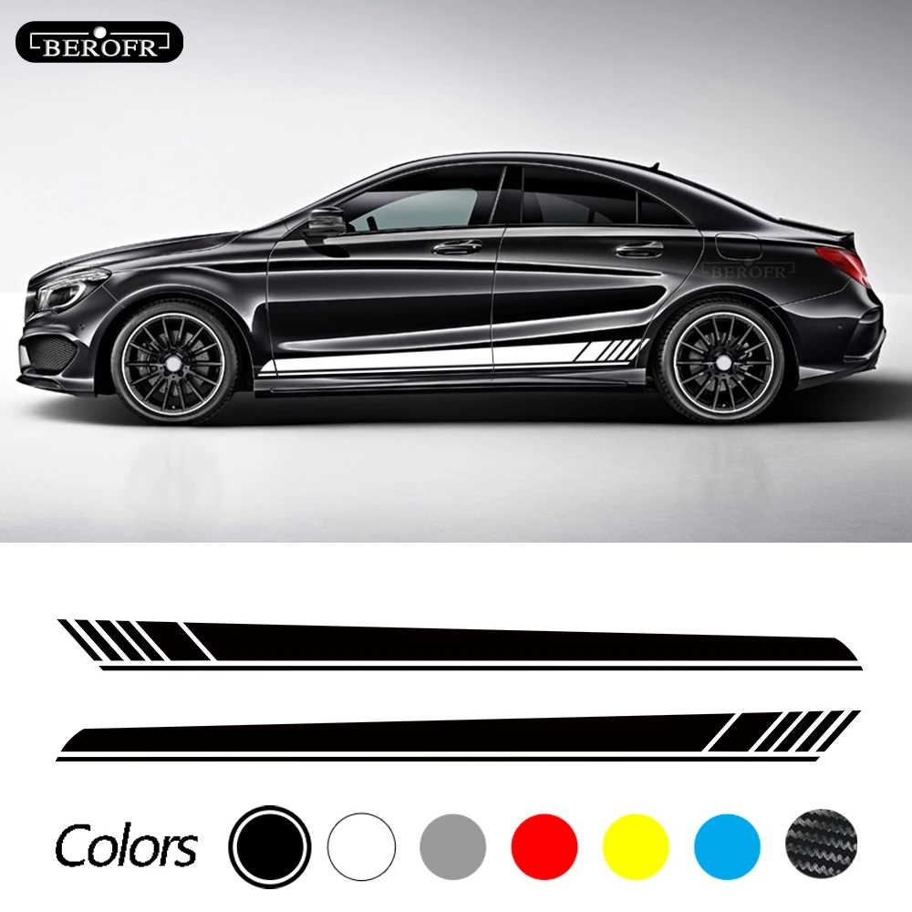 Car Sticker Door Side Skirt Stripe Decal For Mercedes Benz CLA Class CLA45 CLA35 Edition 1  AMG C117 X117 W117 C118 X118 300 250