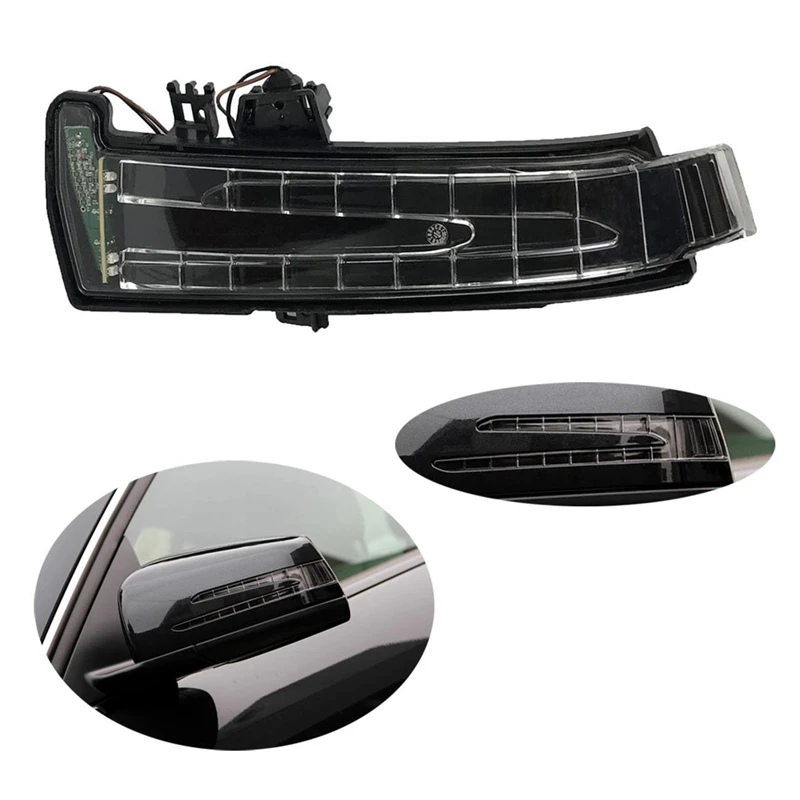 Pair For Mercedes W204 W212 W221 Led Side Mirror Marker Turn Signal Light Lens 2129067401 2129067501