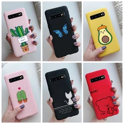 Cute Cat Cactus Cartoon Case For Samsung Galaxy S10 S10e 4G Candy TPU Silicone Soft Case for Samsung Galaxy S10 Plus Back Cover