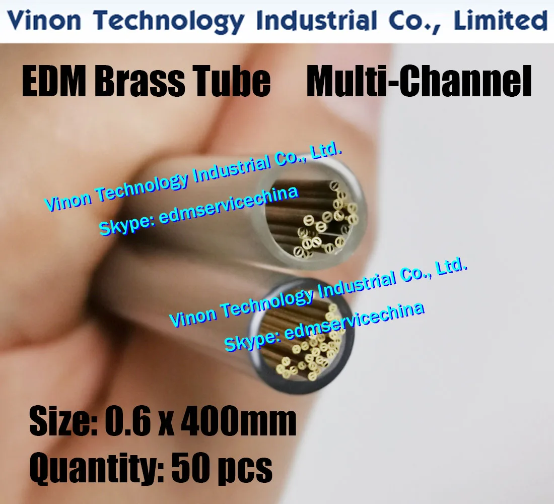 Imagem -05 - Bolsa tipo de Bronze do Multi-canal do Tubo de 0.6x400 mm Diâmetro de Perfuração do Edm do Tubo do Eletrodo de Bronze de Edm Multihole. 0.6 mm Comprimento 400 mm 50 Peças