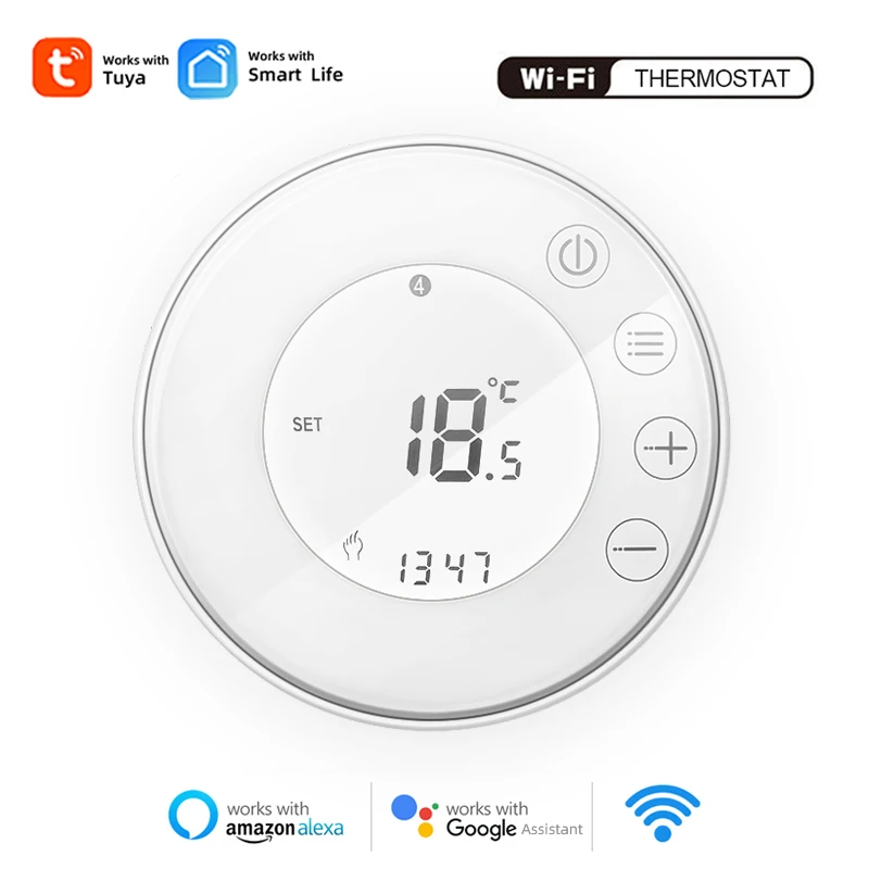 Tuya Smart WiFi Thermostat Temperature Controller for Water Electric Floor Heating,Water Gas Boiler,Alexa Google Home Remote