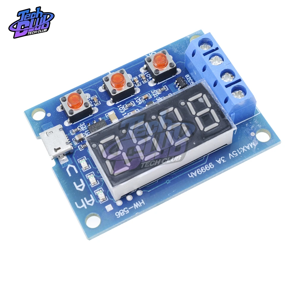 1.2V 12V HW-586 18650 Li-ion Lithium Battery Capacity Tester Resistance Lead-acid Battery Capacity Meter Discharge Tester