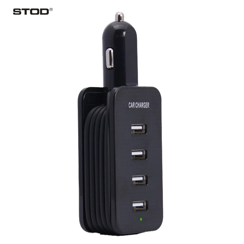 

Multi Port Car Charger 4 USB Extension Cord Charge Phone For Iphone 6 7 Plus Realme POCO Redmi Infinix Cubot Doogee GPS Adapter