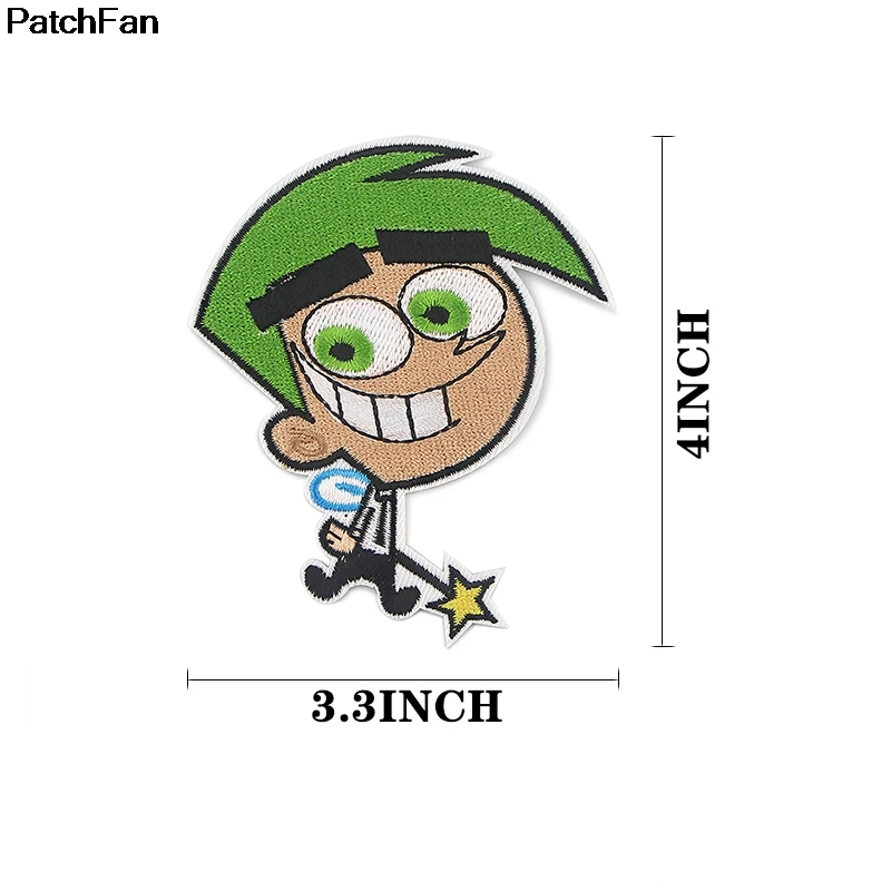 A3257 Patchfan Cartoon Genius Iron On Patch Clothing Diy Embroidered Applique Sew On Patches Fabric Badge Apparel Patchwork