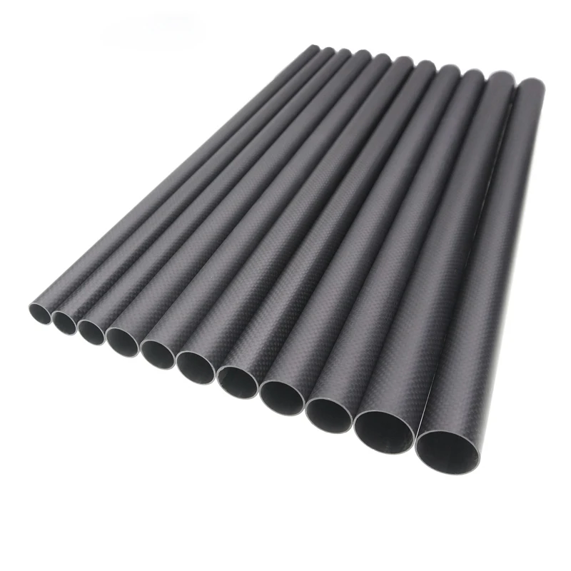 1 PCS 3K Carbon Fiber Tube Length 1000mm Diameter 16mm 17mm 18mm 19mm 20mm 22mm Matte Surface Pure Carbon Tube