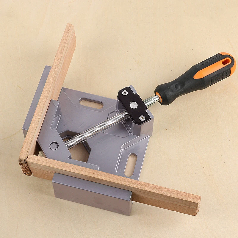 90 Graden Verstelbare Carpenter Clip Hoek Klem Houtbewerking Frame Clip Gereedschap Haakse Aluminiumlegering Enkele Handvat Tool Klem