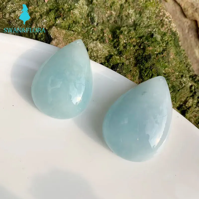 

100% Real Natural Aquamarine Necklace Pendant jewelry Good Luck Best Gift water drop