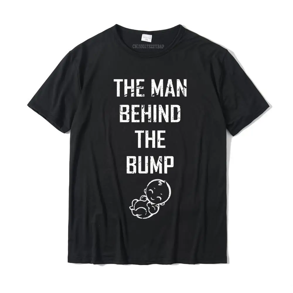 

Funny Pregnancy Gift The Man Behind The Bump T-Shirt Camisas Hombre Hip Hop Cool Top T-Shirts Cotton Men Tops Shirt Cool