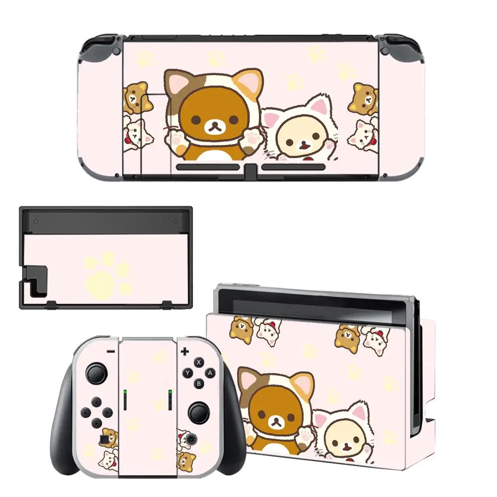 Rilakkuma Korilakkuma Nintendo Switch skórka naklejka NintendoSwitch naklejki skórki na konsola Nintendo Switch & Joy-Con Controller