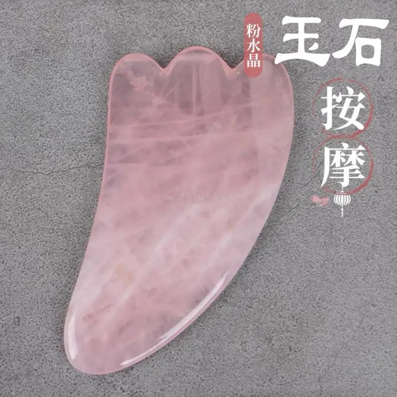 Natural Jade Powder Crystal Gua Sha Board Claw-shaped Green Aventurine Jade Gua Sha Board Acupuncture Massage Stick