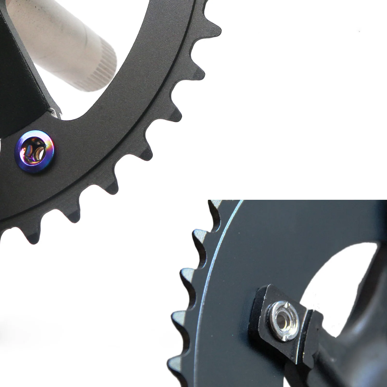 130BCD Rennrad-Kurbelgarnitur Fahrradkurbelsatz 152mm 165mm 170mm Einzelgang-Kurbelarme Tretlager 44T Kettenblatt für Rennräder – Detail 19