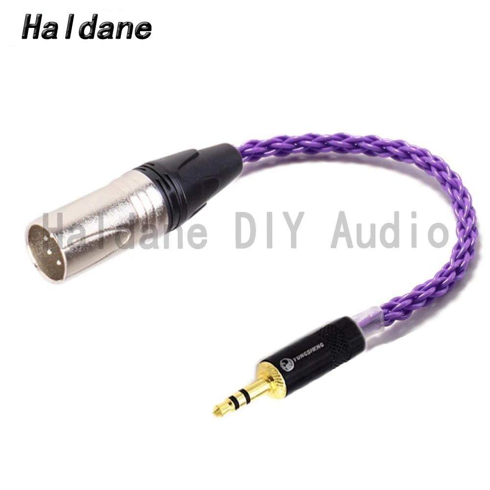 

Haldane HIFI DIY 7n-Silver plated 3.5mm Stereo Male to 4-Pin XLR Balanced Male Audio Adapter Cable 3.5mm to XLR Connector