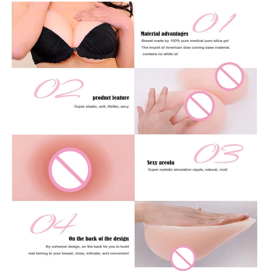 Artificial Silicone Breast Forms Boobs Fake Boobs Breasts tits For Crossdresser Postoperative Drag Queen Transvestite Mastectomy