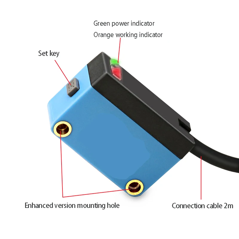 Photoelectric switch sensor detects transparent objects with one key setting BGS-500QC CCD background suppression