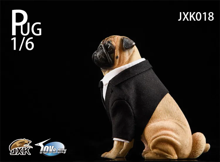 JXK018 1:6 Scale Action Figure Scene Accessories Model  Pug Dog Frank Pet  Figure for 12