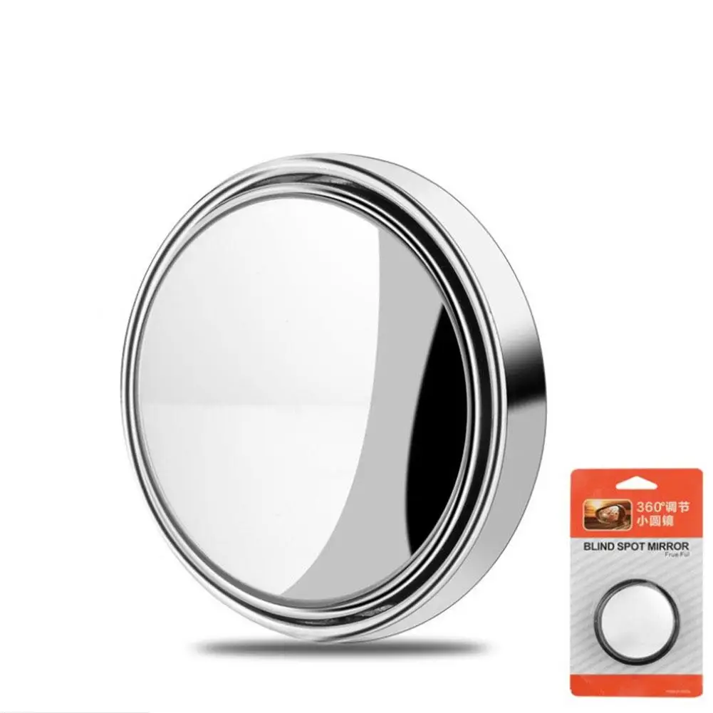 

1PCS 360 Degree Mirror Car Wide Angle Round Convex Mirror Small Round Side Framless Blindspot Rearview Parking Mirror