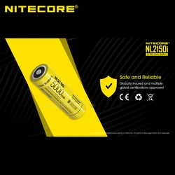 Maksymalne ciągłe rozładowanie 8A NITECORE NL2150i 21700 akumulator litowo-jonowy 5000mAh