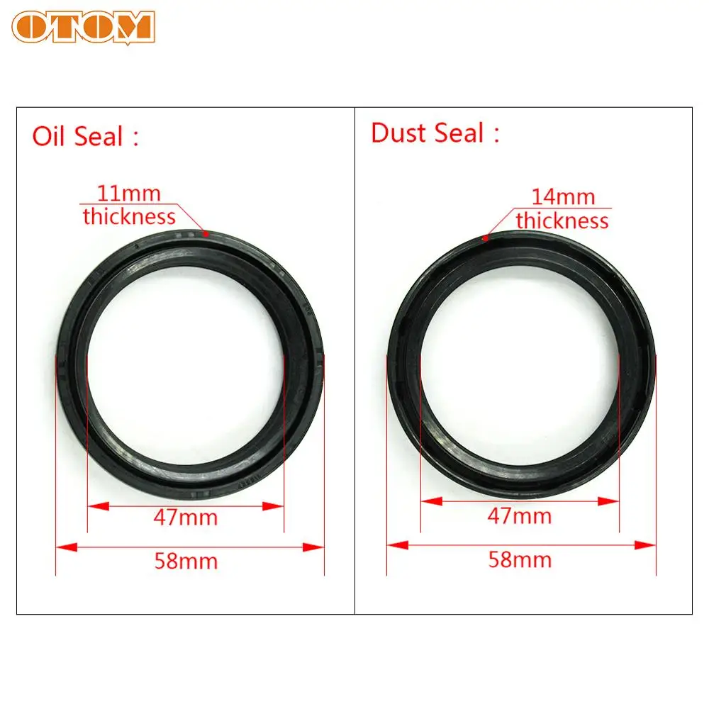 OTOM 47x58x11 47 58 11 Motorcycle Front Fork Damper Oil Seal and Dust Seal For HONDA KAWASAKI SUZUKI CR CRF KX250F RM RMZ DRZ400