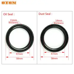 OTOM 47x58x11 47 58 11 Motorcycle Front Fork Damper Oil Seal and Dust Seal For HONDA KAWASAKI SUZUKI CR CRF KX250F RM RMZ DRZ400