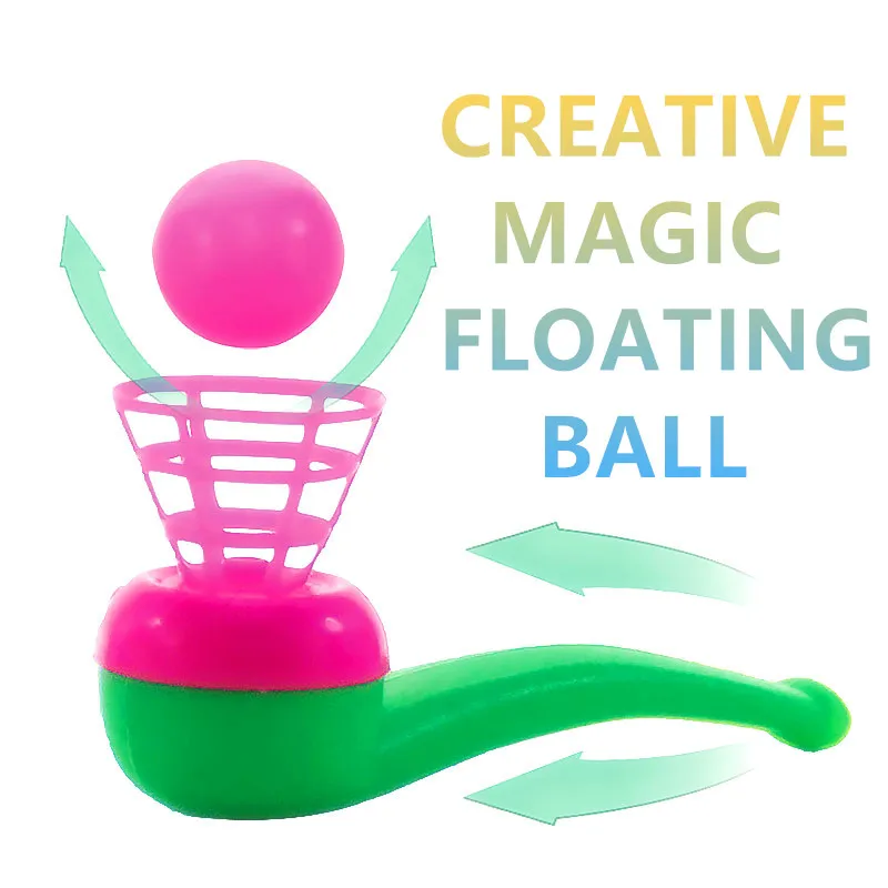 Suspended Blow Pipe Blow Ball Rod Board for Children Balance Training Floating Nostalgia Funny Game Vital Lung Capacity TOY Gift