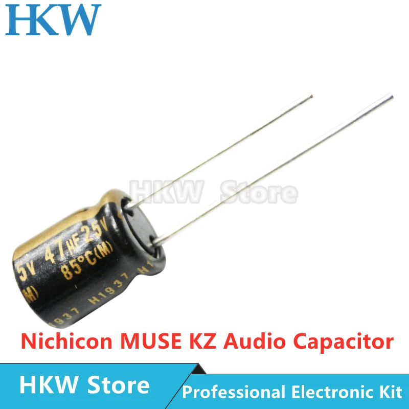 10pcs New Nichicon MUSE KZ Series Hi-Fi Audio Capacitor 10UF 22UF 33UF 47UF 100UF 220UF 470UF 1000UF 25V 50V 100V Copper Feet