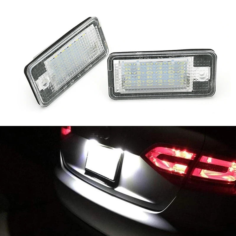 Car LED License Plate Light For Audi A3 S3 8P 3 Door Hatchback 5 Door Sportback Cabriolet 2004-2009 Accessories