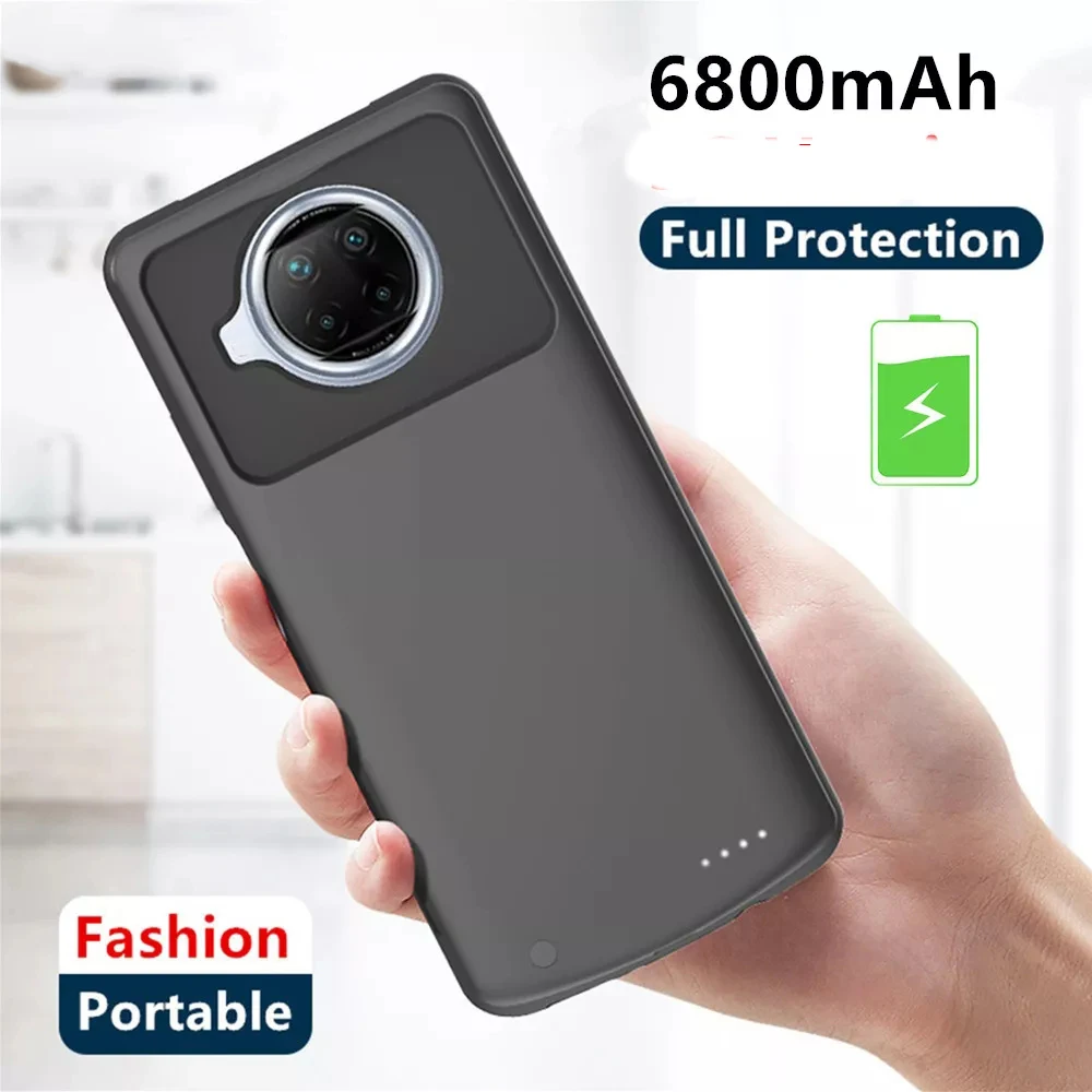 

Silm Silicone Shockproof Power Bank Cases For Xiaomi Poco X3 External Battery Charger Case Portable Charging Cover backup X3 Pro