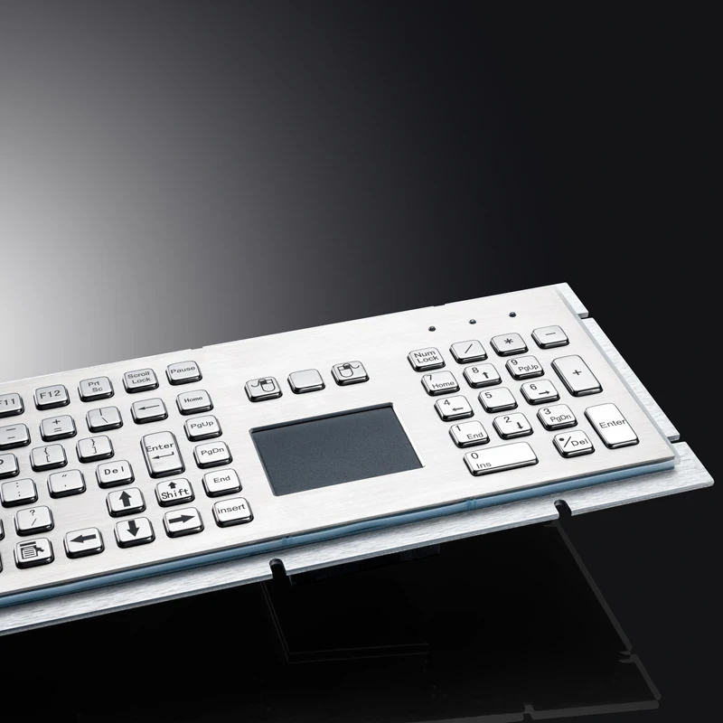 Imagem -03 - Quiosque Industrial de Metal Tudo em um com 106 Teclas Teclado com Touchpad de Aço Inoxidável e Tamanho Integral com Teclado