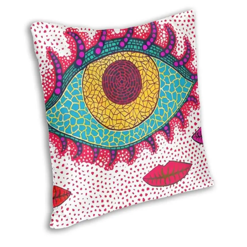 Custom Eyes Hitomi Yayoi Kusama Square Throw Pillow Case Decoration 3D Printing Modern Abstract Painting Cushion Cover for Sofa